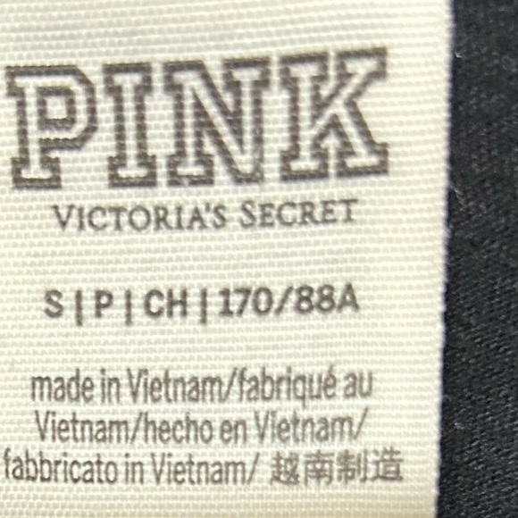 Victoria’s Secret Black tee with bright colors spelling out “LovePink” on back - Picture 3 of 3